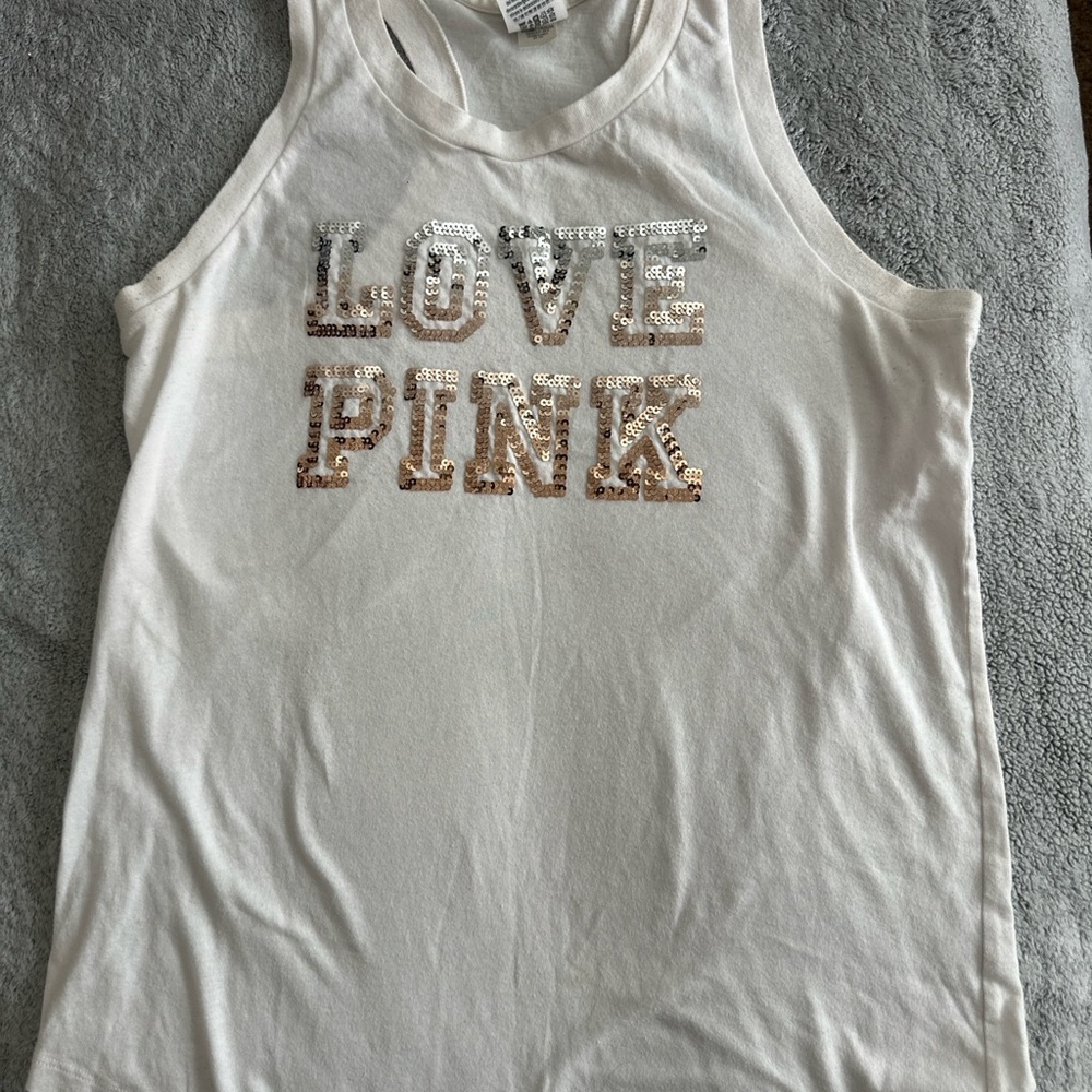 PINK Victoria's Secret White Tank Top